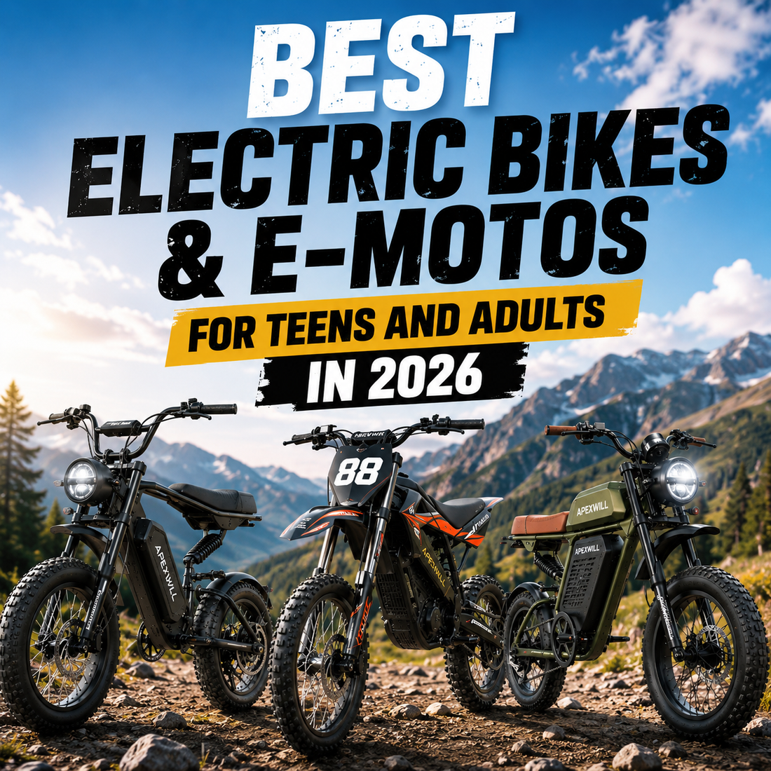 Best Electric Bikes and E-Motos for Teens and Adults in 2026