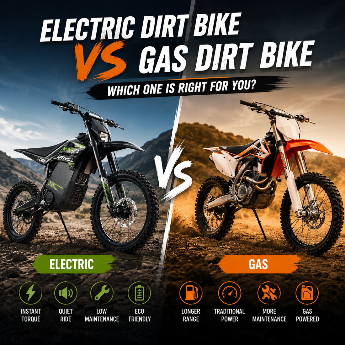 Electric Dirt Bike vs Gas Dirt Bike: Which One Is Right for You?