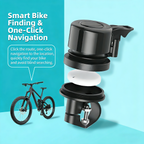 APEXWILL Smart E-Bike Bell with Find My Compatible Tracker