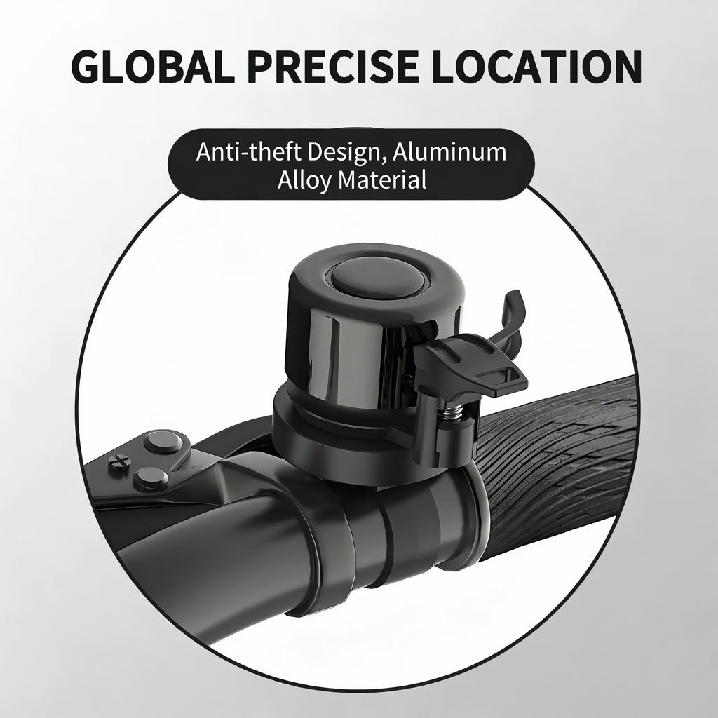 APEXWILL Smart E-Bike Bell with Find My Compatible Tracker