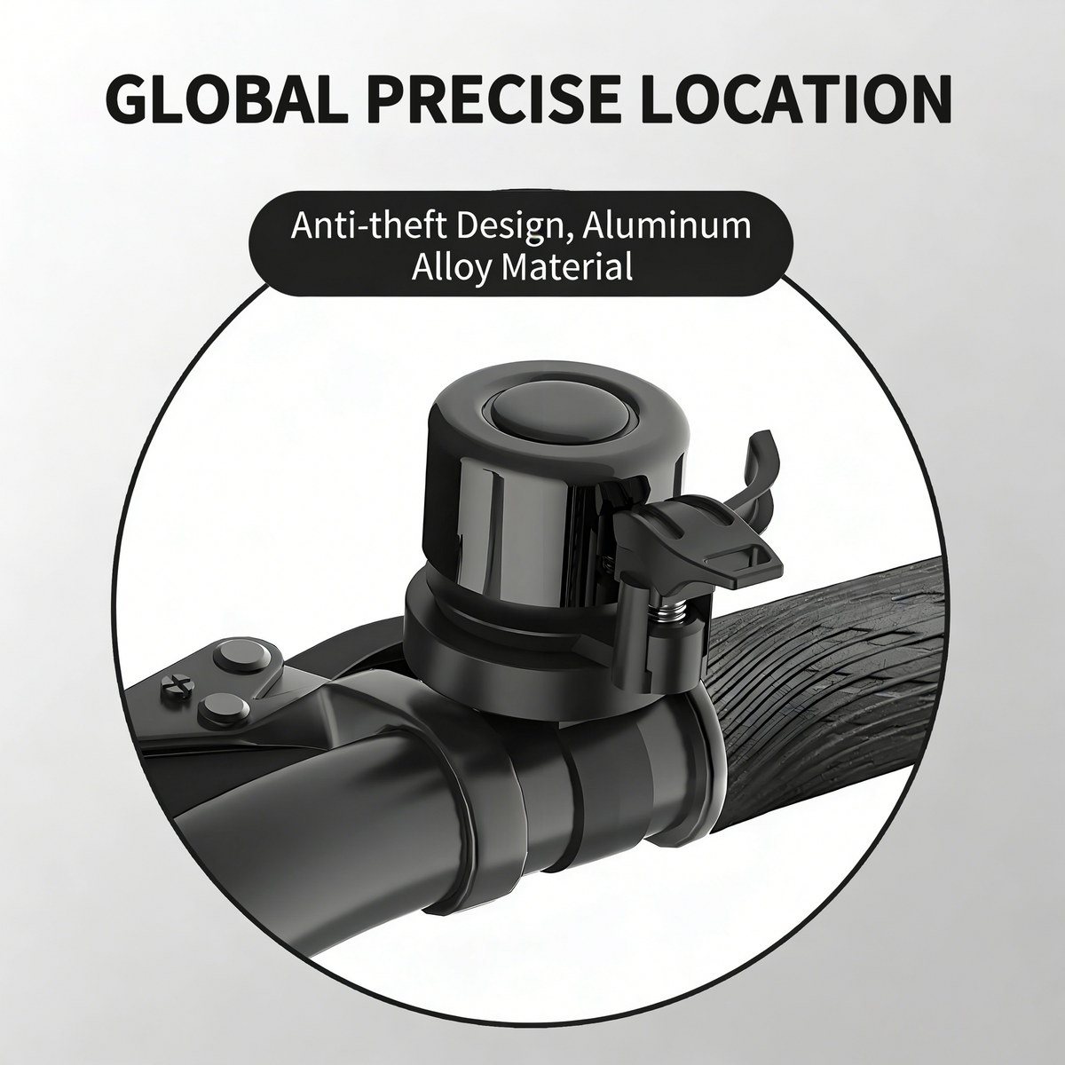 APEXWILL Smart E-Bike Bell with Find My Compatible Tracker