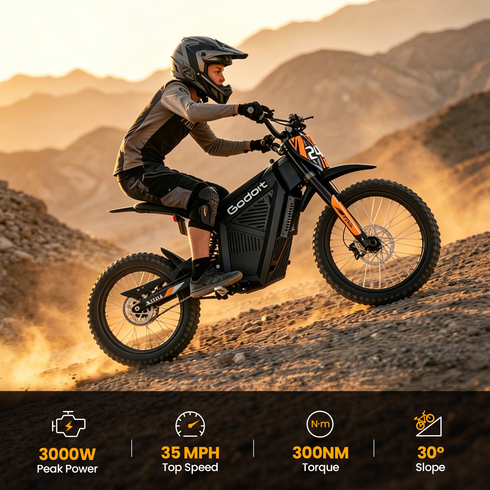 APEXWILL GODOIT Youth Electric Dirt Bike