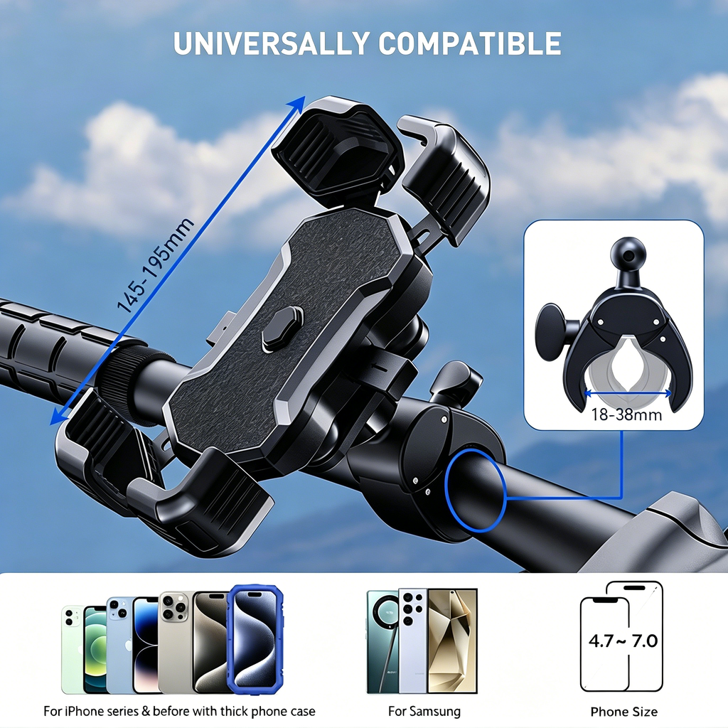 APEXWILL RideGrip CH07 Phone Mount