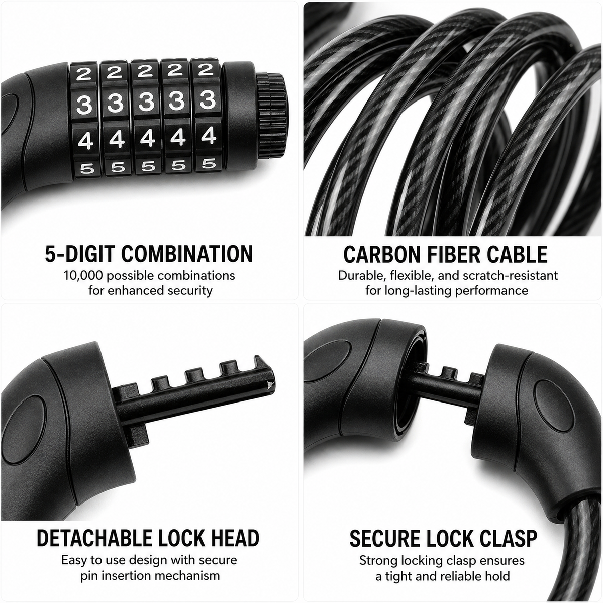 APEXWILL Long Cable Lock