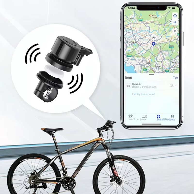 APEXWILL Smart E-Bike Bell with Find My Compatible Tracker