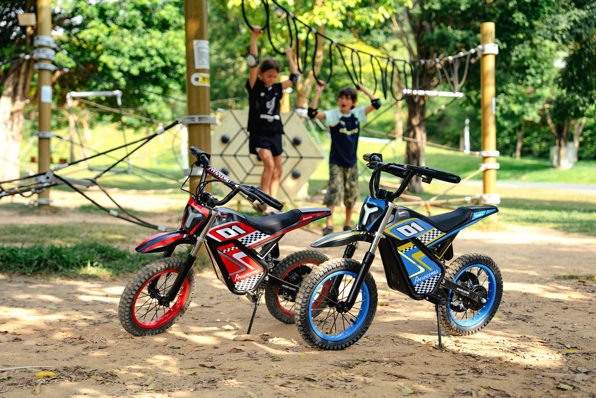 APEXWILL Spark Racer 14" Electric Dirt Bike for Kids – Up to 19 MPH