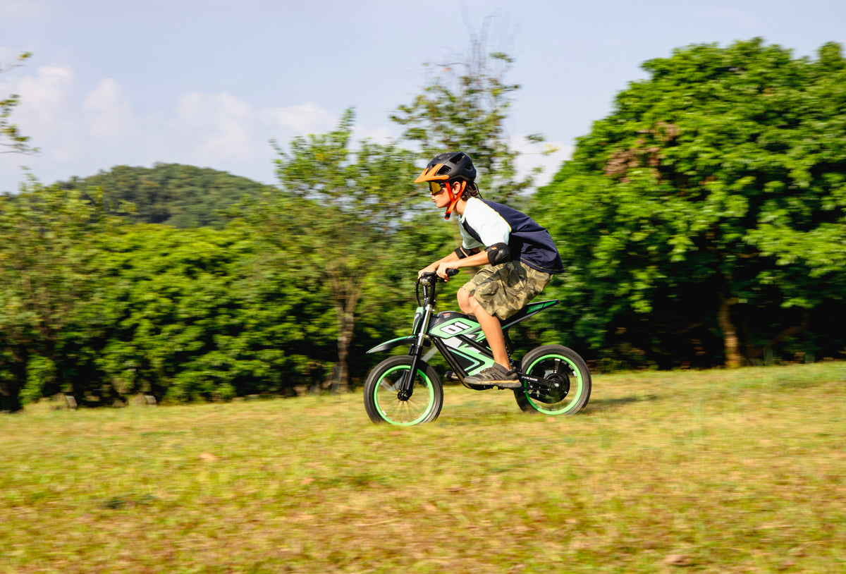 APEXWILL Spark Racer 14" Electric Dirt Bike for Kids – Up to 19 MPH